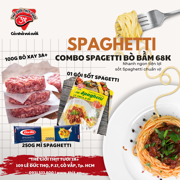 Cách Làm Mỳ Spaghetti Sốt Bò Bằm Chỉ với 68K