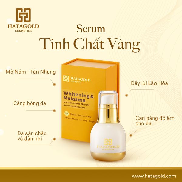 Đánh Bay Nám - Tàn Nhang Cùng Serum Tinh chất Vàng 24k | HATAGOLD