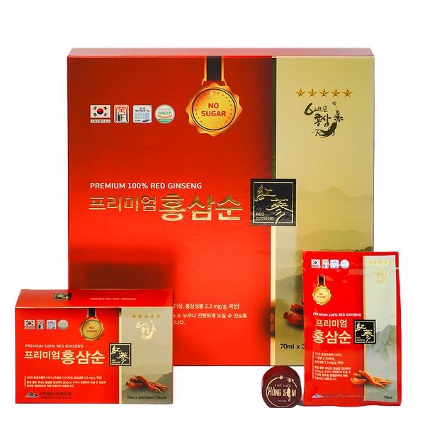 Nước Hồng Sâm Không Đường Daesan Hộp 30 Gói x 70ml