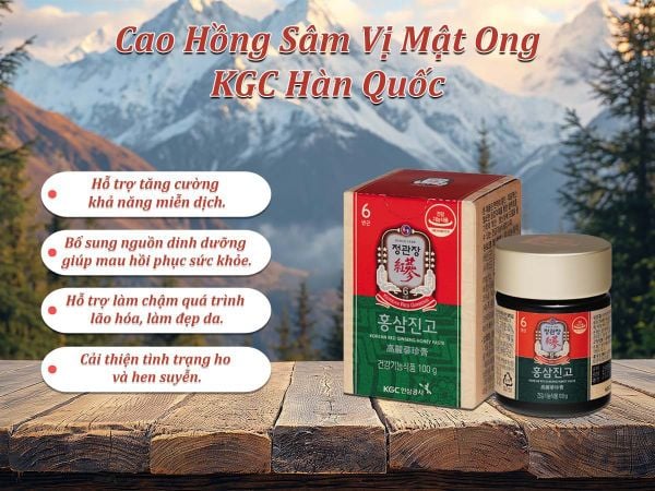 Tác dụng của cao hồng sâm 100g vị mật ong KGC Chính Hãng Hàn Quốc