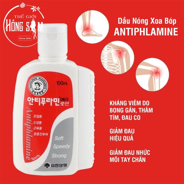 Tác dụng của dầu nóng xoa bóp Antiphlamine Hàn Quốc