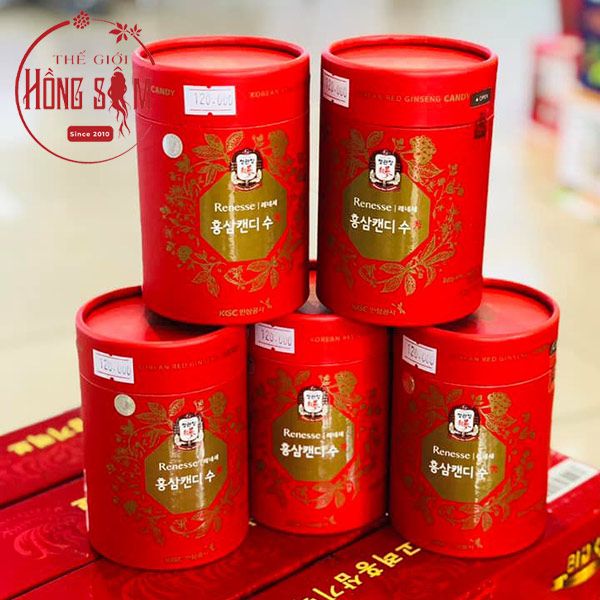 Hình ảnh kẹo hồng sâm KGC hộp 120g chính hãng Hàn Quốc.