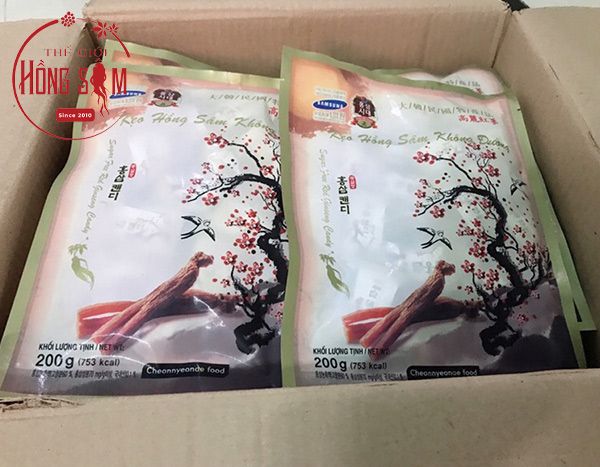 Kẹo hồng sâm không đường cành đào gói 200g chính hãng Hàn Quốc