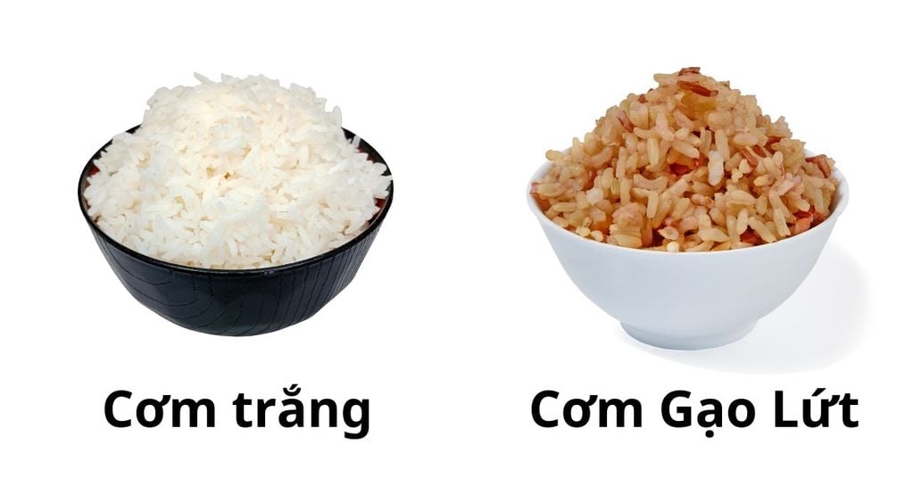 So sánh calo giữa cơm trắng và cơm gạo lứt