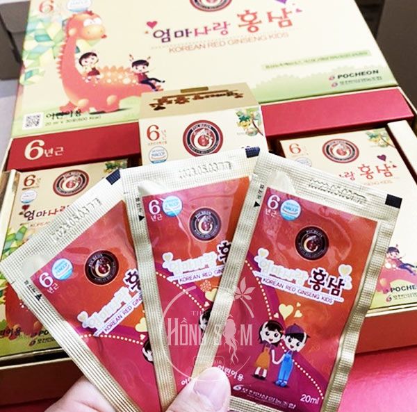Hình ảnh nước hồng sâm baby Pocheon chính hãng Hàn Quốc hộp 30 gói x 20ml