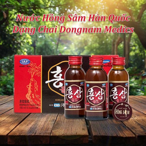 Nước hồng sâm Dongnam hộp 10 chai * 100ml chính hãng Hàn Quốc