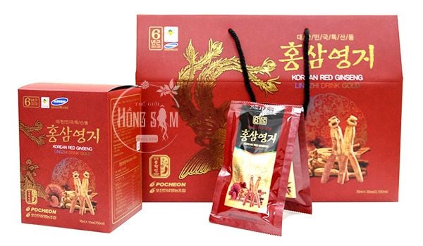 Nước hồng sâm linh chi Pocheon chính hãng Hàn Quốc