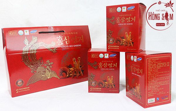 Hình ảnh nước hồng sâm linh chi Pocheon hộp 30 gói * 70ml chính hãng Hàn Quốc