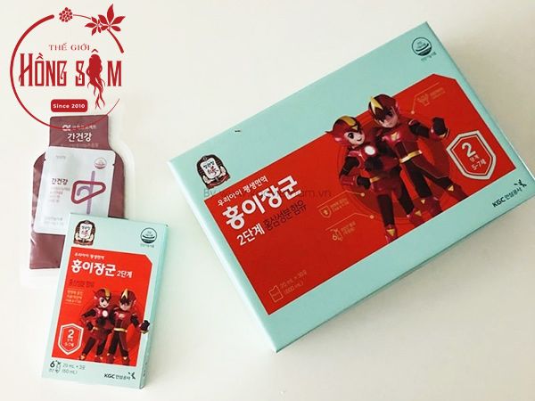 Hình ảnh nước hồng sâm cho trẻ em KGC số 2 (5-7 tuổi) hộp 30 gói * 20ml chính hãng Hàn Quốc