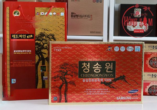 Tinh dầu thông đỏ Cheong Song Won hộp 180 viên chính hãng Hàn Quốc.