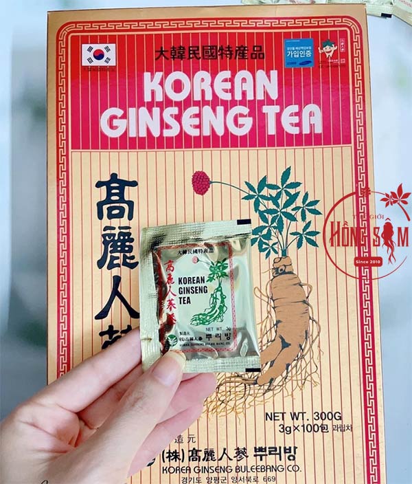 Hình ảnh trà hồng sâm Hàn Quốc Buleebang hộp giấy 100 gói * 3g tại Thế Giới Hồng Sâm