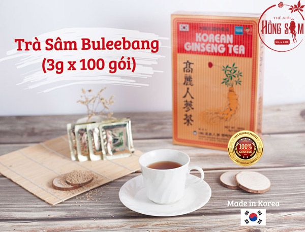 Trà hồng sâm Hàn Quốc Buleebang hộp giấy 100 gói * 3g