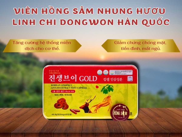 Tác dụng của viên hồng sâm nhung hươu linh chi Dongwon Hàn Quốc.