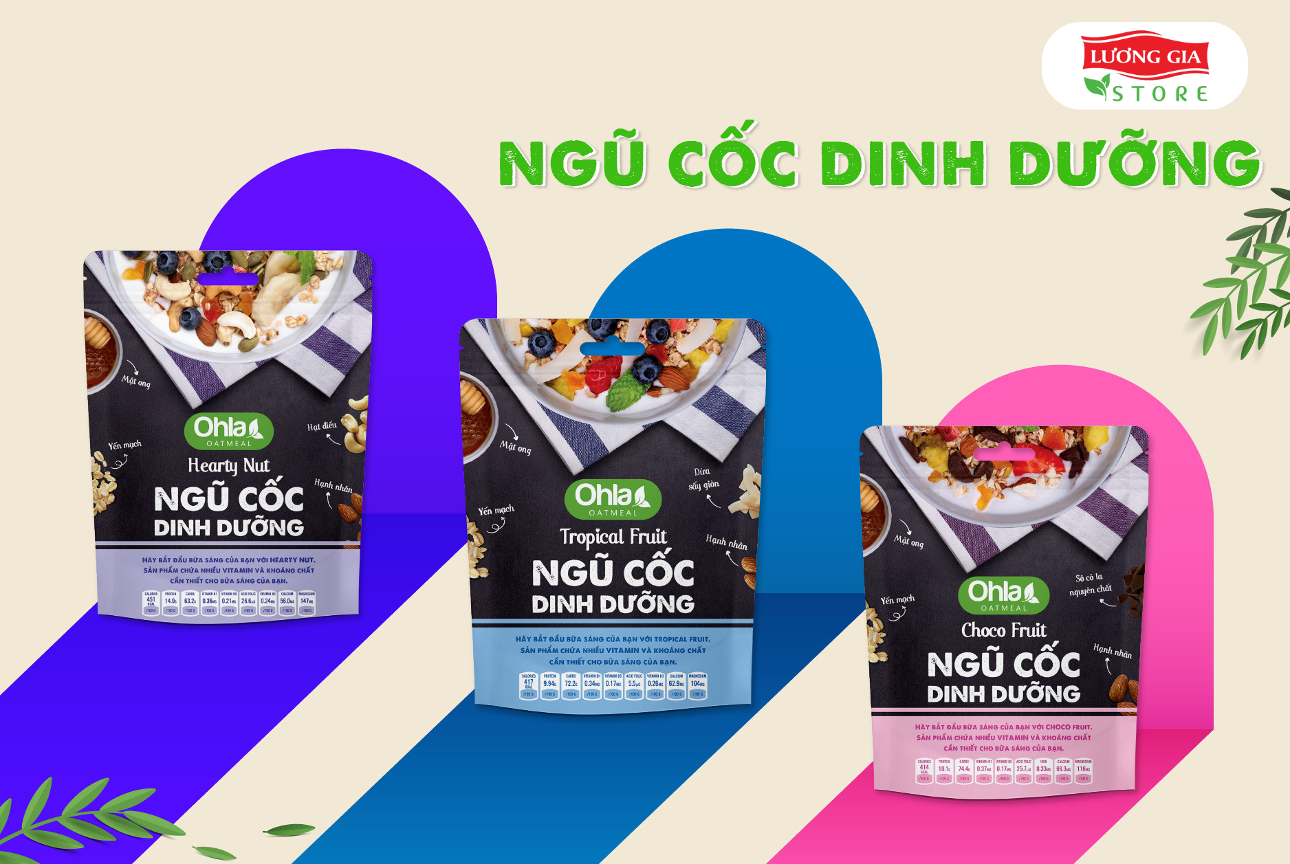 OHLA NGŨ CỐC và TRÁI CÂY SẤY DẺO