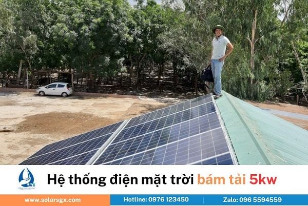 He thong dien nang luong mat troi bam tai 5kw