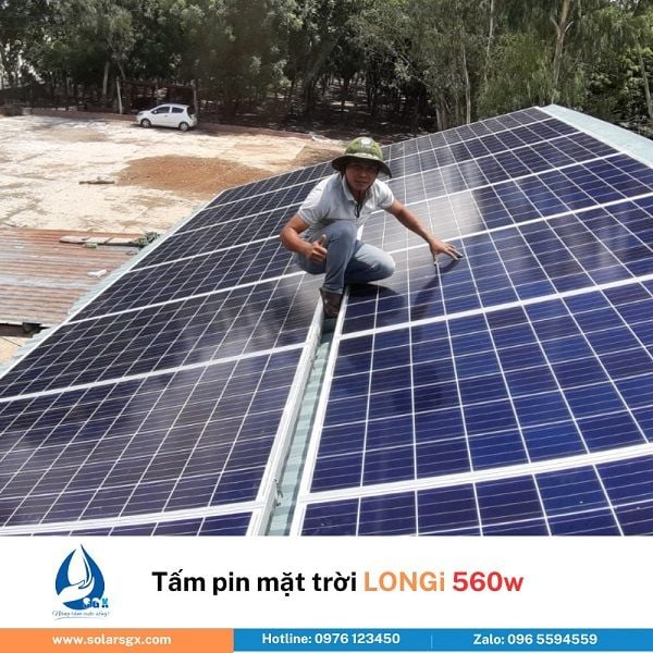 He thong dien nang luong mat troi bam tai 5kw