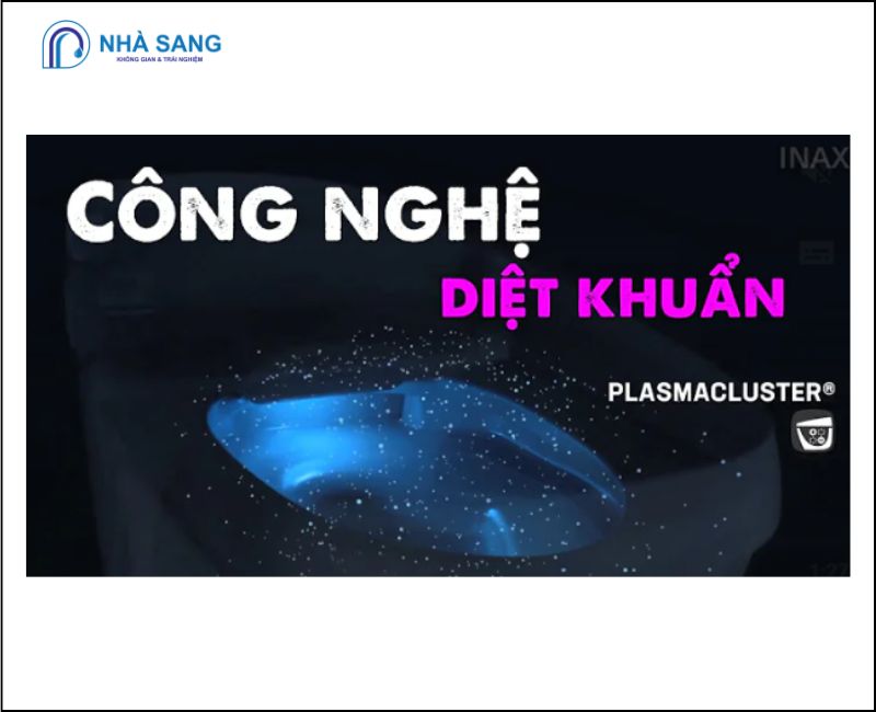 Công nghệ Plasmacluster bồn cầu INAX diệt khuẩn 99,9%