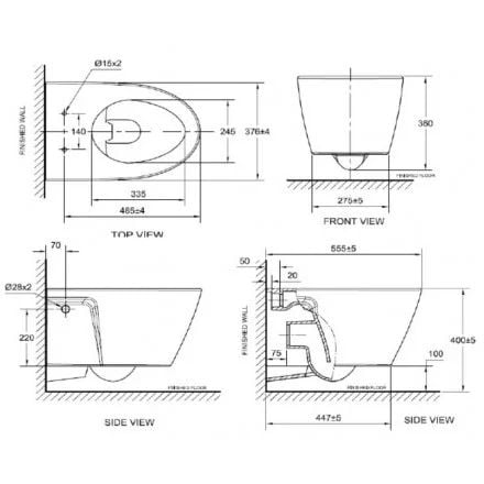 Bồn cầu treo tường American Standard 3119B-WT