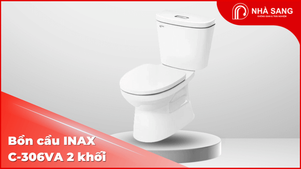 Bồn cầu INAX C-306VA 2 khối nắp thường