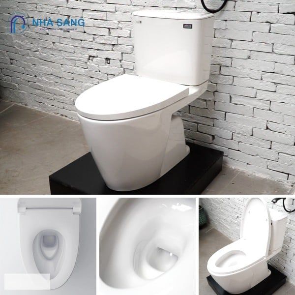 Bồn Cầu INAX 602VN (AC602VN) 2 Khối Xả Nhấn Aqua Ceramic