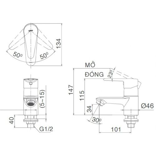 Vòi Chậu Rửa INAX LFV-21S Nước Lạnh