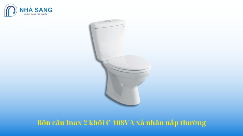 Bồn cầu Inax 2 khối C-108VA xả nhấn nắp thường