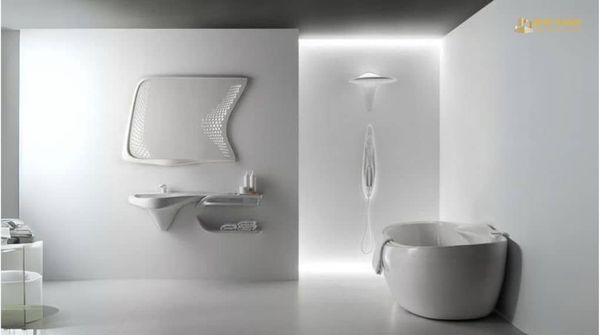 thiet ke phong tam hitech cung tong mau