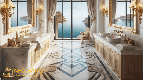 Đèn trang trí phòng tắm phong cách Tuscan