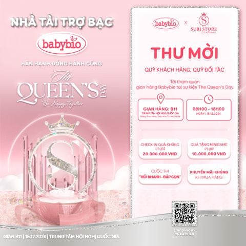 THƯ MỜI THAM QUAN GIAN HÀNG BABYBIO TẠI SỰ KIỆN THE QUEEN’S DAY 2024
