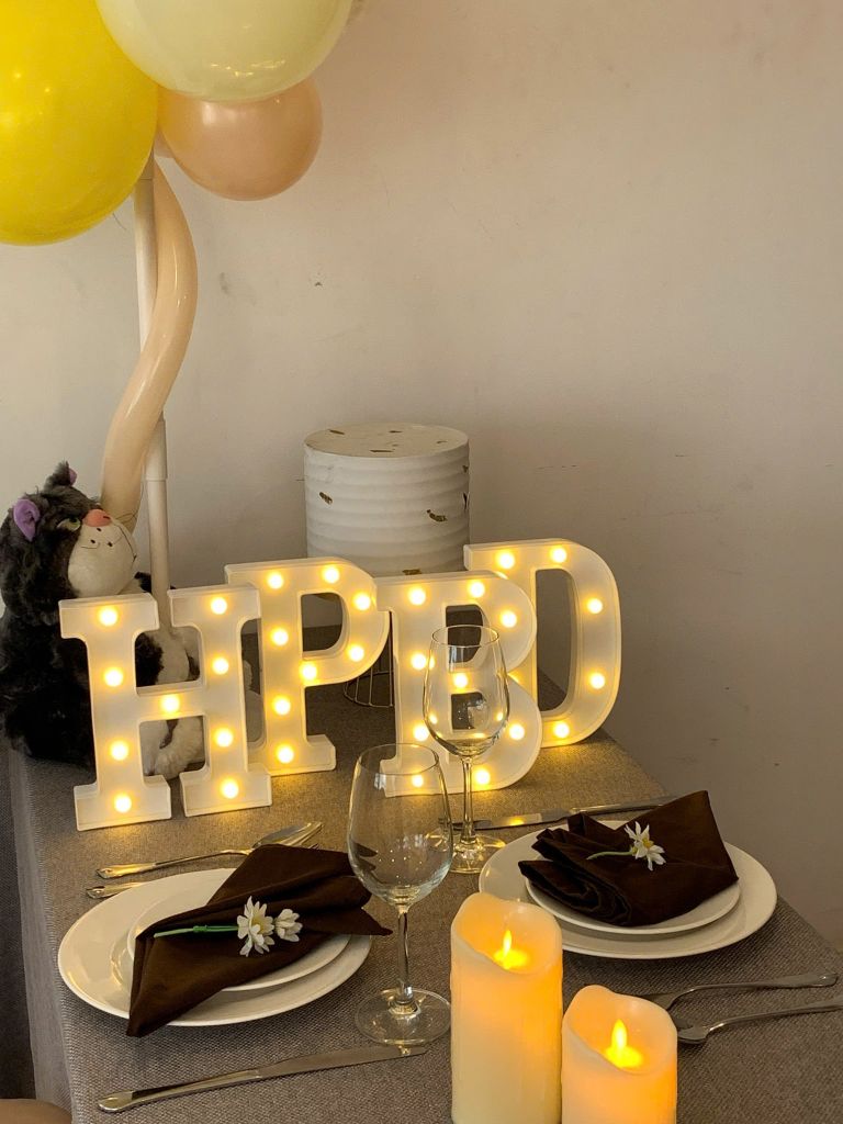 Trang trí bàn tiệc cho couple tại Đông Hồ Eden