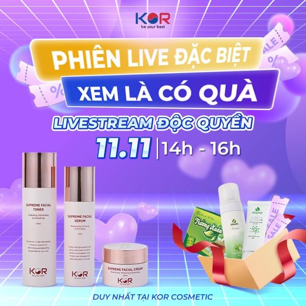 Thương hiệu KOR tổ chức sự kiện livestream quà tặng hấp dẫn - Xem là nhận quà