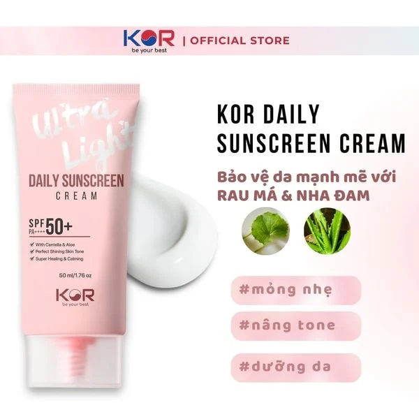 Sự hấp dẫn của kem chống nắng KOR Ultra Light Daily Sunscreen hè 2024