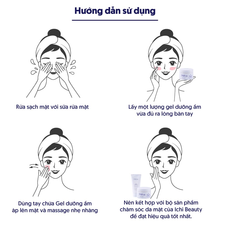 Hiệu quả sử dụng Gel dưỡng ẩm Ichi Beauty Nhật Bản