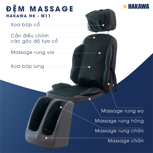 đệm massage HAKAWA HK-M11 quà tặng sức khỏe