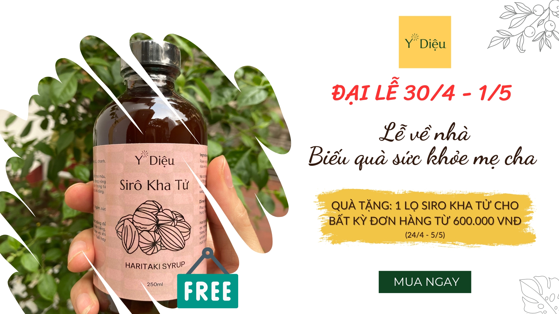 Khuyễn mãi Chào mừng đại lễ 30/4 - 1/5: Lễ về nhà - Biếu quà sức khỏe mẹ cha