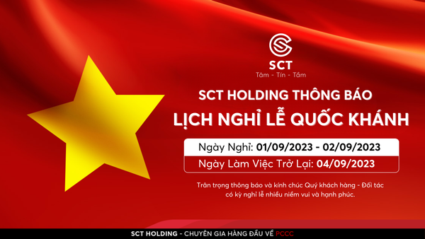 SCT HOLDING THÔNG BÁO LỊCH NGHỈ LỄ QUỐC KHÁNH 02/09