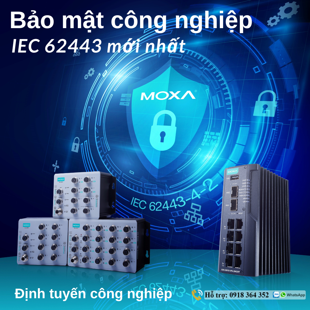 Moxa Đạt Chứng Nhận IEC 62443-4-2 Đầu Tiên Trên Thế Giới Cho Các Bộ Định Tuyến Công Nghiệp An Toàn