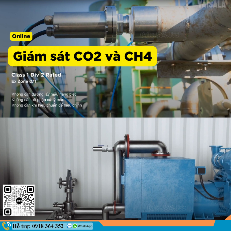 Giám sát CO2 và CH4 - Hệ thống giám sát khí thải liên tục (CEMS)