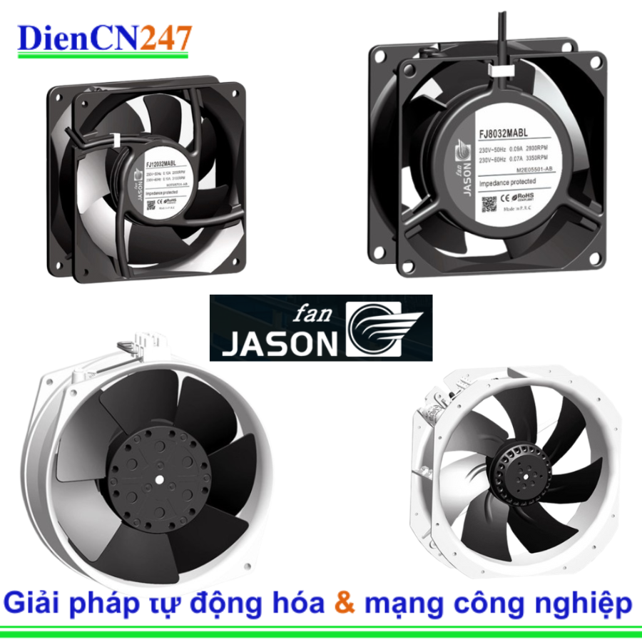 Dòng Quạt Cánh Kim Loại ( Metal Blade Fans) của JasonFan được DienCN247 cung cấp chính hãng