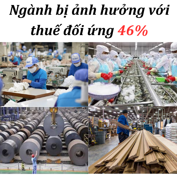 Những ngành nghề nào bị ảnh hưởng khi Mỹ áp thuế đối ứng 46%?