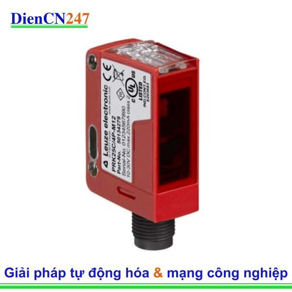 PRK25C.D1/4P-M12 – Cảm biến quang phản xạ phân cực, 0–8m, IP67 | Leuze Vietnam
