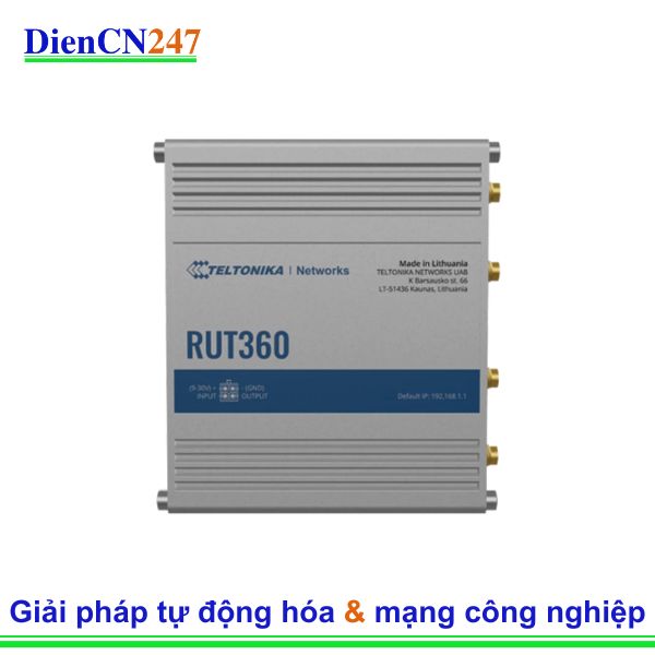 Teltonika RUT360 Teltonika Vietnam – Router Công Nghiệp 4G LTE Cat 6 Hiệu Suất Cao