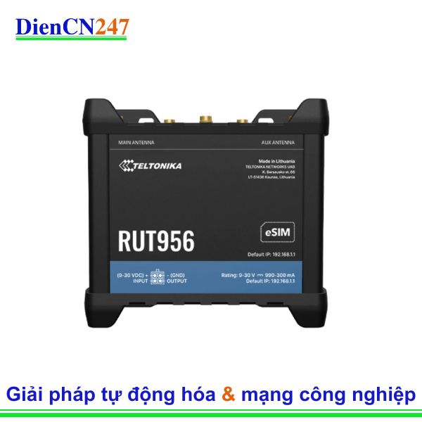 Teltonika RUT956 Teltonika Vietnam – Router Công Nghiệp 4G LTE Dual SIM