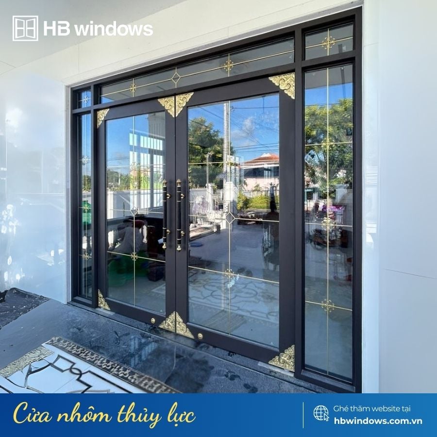 Cửa nhôm thủy lực Bạc Liêu đẹp 1