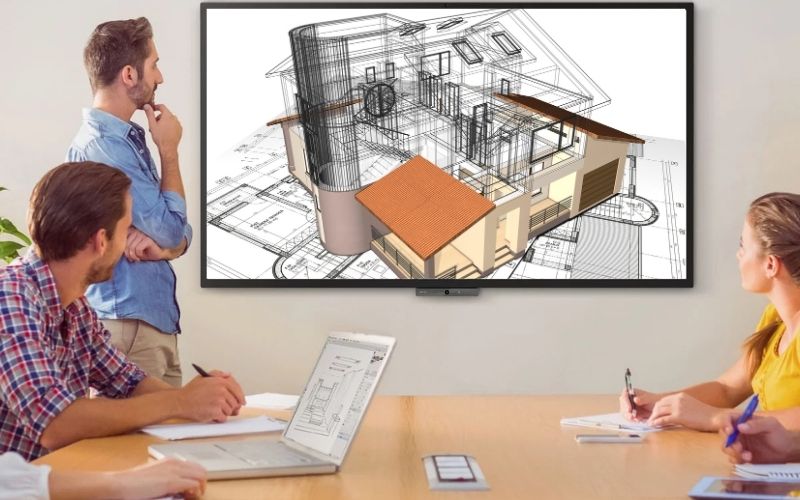 khung cảm ứng phòng họp văn phòng