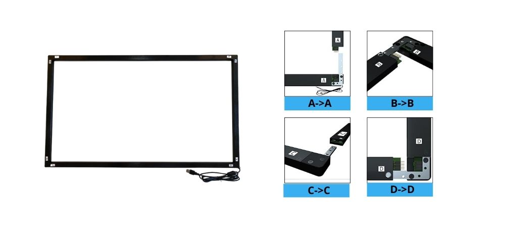 khung cảm ứng tivi 55 inch
