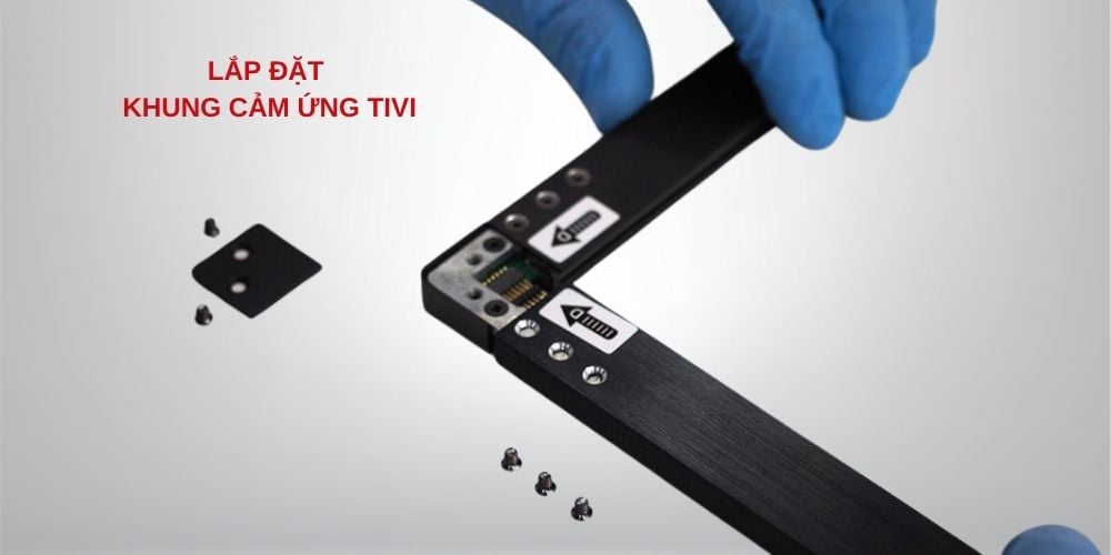 cách lắp đặt khung cảm ứng tivi 85 inch