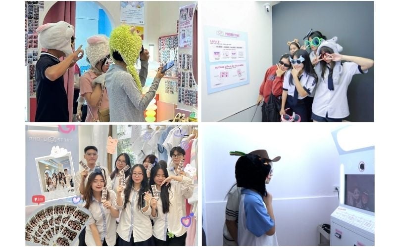 giới trẻ chụp ảnh photobooth