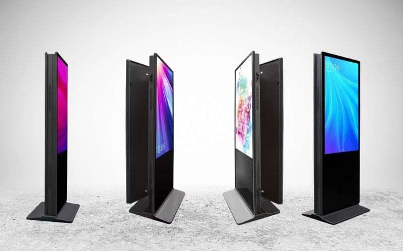 màn hình chân đứng 2 mặt 43DoubleAd Black