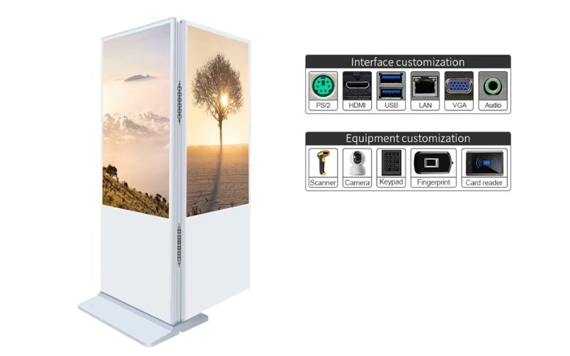 Màn hình chân đứng 2 màn hình&nbsp;43DoubleAd White